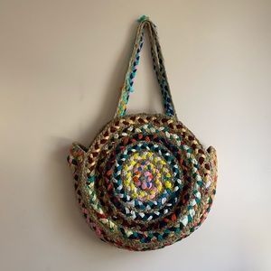 Rainbow Raffia Jute Tote by Free People